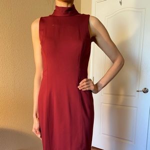 Burgundy color dress